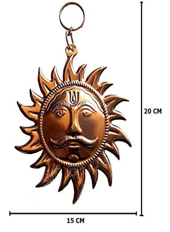 SK Craft Copper Sun Mask Home Wall Hanging-(Bronze, 6-Inch) - Image 2